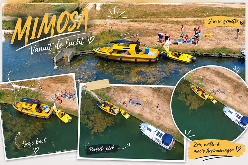 Mimosa-Elektroboot-Yellow-Boats-Bootverhuur